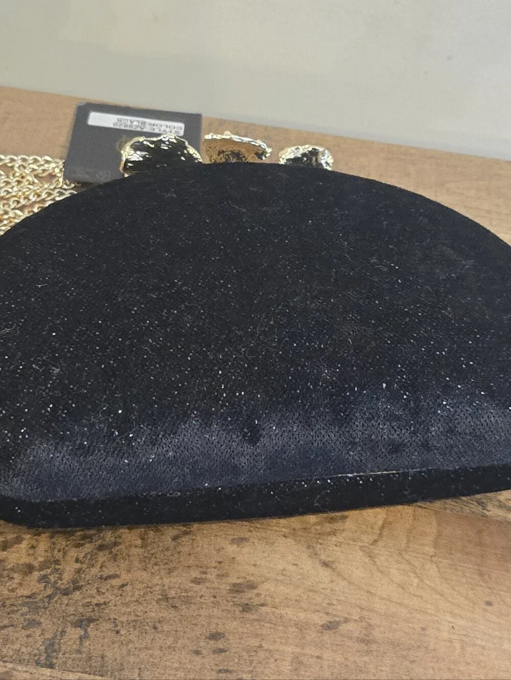 House of Harlow 1960 Black Velvet Clutch/Crossbody Imperfect